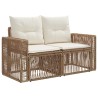 Ensemble de canapé de jardin 7 pcs Beige et blanc crème 641906641906