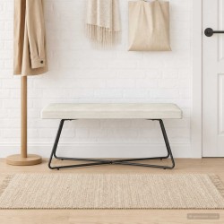 banc Uni Crème 110 x 40 x 45 cm Velours 641908641908