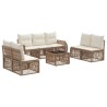 Ensemble de canapé de jardin 8 pcs Beige et blanc crème 641917641917