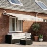 Auvent rétractable électrique Gris clair et blanc 3,5 x 2,5 m 641928641928