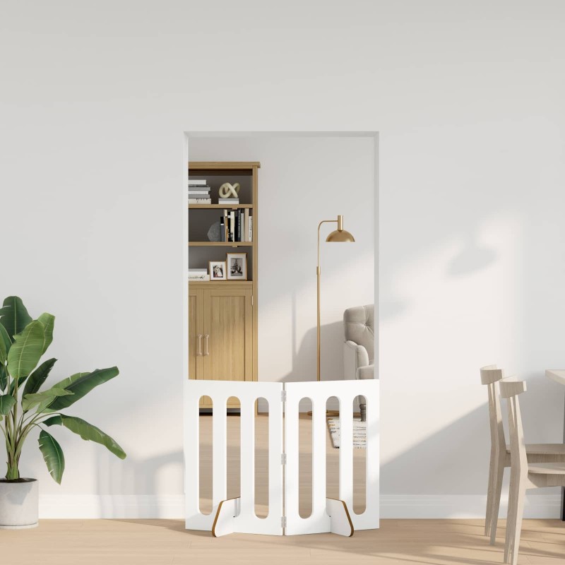Clôture pliable pour animaux 2 pcs Blanc 100,5 x 38 x 70 cm 641929641929