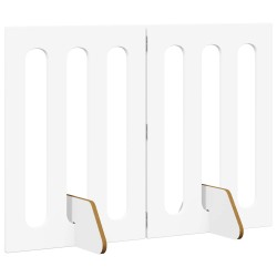 Clôture pliable pour animaux 2 pcs Blanc 100,5 x 38 x 70 cm 641929641929