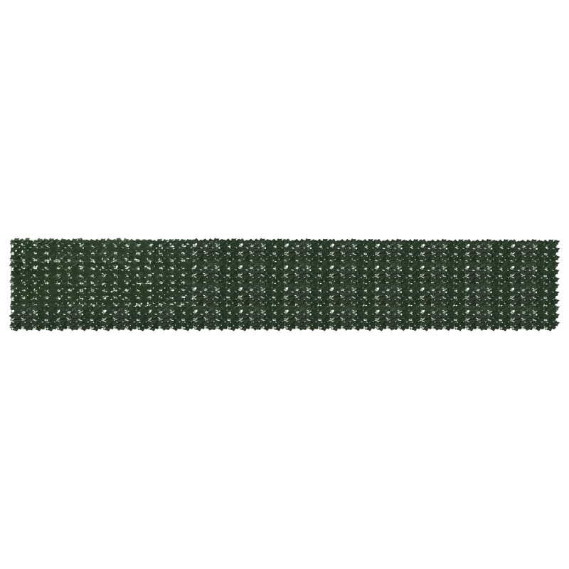 Écran de balcon avec feuilles Vert foncé 600 x 100 cm 641942641942