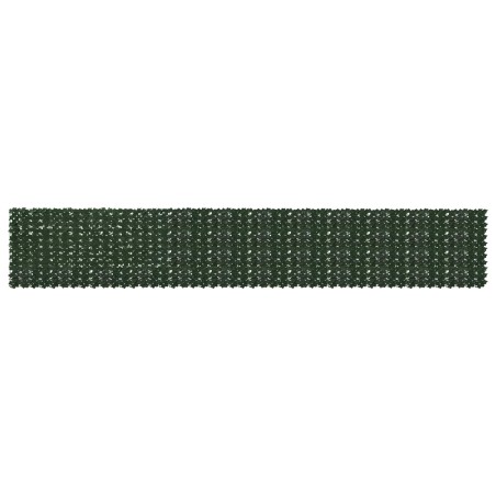 Écran de balcon avec feuilles Vert foncé 600 x 100 cm 641942641942