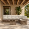 Ensemble de canapé de jardin 8 pcs Beige polyrotin 641948641948