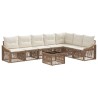 Ensemble de canapé de jardin 8 pcs Beige polyrotin 641952641952