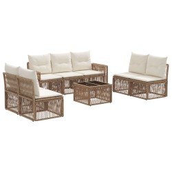 Ensemble de canapé de jardin 8 pcs Beige et blanc crème 641958641958
