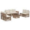 Ensemble de canapé de jardin 8 pcs Beige et blanc crème 641958641958