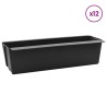 Caisses à fleurs pour palettes Euro 12 pcs Noir 641963641963