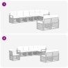 Ensemble de canapé de jardin 8 pcs Gris polyrotin 641967641967
