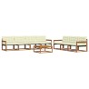 Ensemble de canapés d'extérieur 8 pcs Naturel et Crème 641971641971