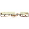 Ensemble de canapés d'extérieur 8 pcs Naturel et Crème 641971641971