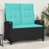 Banc de jardin avec oreiller 105 x 60 x 112 cm acier 641972641972