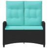 Banc de jardin avec oreiller 105 x 60 x 112 cm acier 641972641972