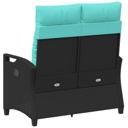 Banc de jardin avec oreiller 105 x 60 x 112 cm acier 641972641972