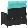Banc de jardin avec oreiller 105 x 60 x 112 cm acier 641972641972