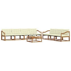Ensemble de canapés d'extérieur 8 pcs Naturel et Crème 641973641973