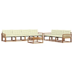 Ensemble de canapés d'extérieur 8 pcs Naturel et Crème 641974641974