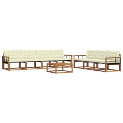 Ensemble de canapés d'extérieur 8 pcs Naturel et Crème 641975641975