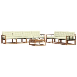 Ensemble de canapés d'extérieur 8 pcs Naturel et Crème 641975641975