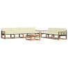 Ensemble de canapés d'extérieur 8 pcs Naturel et Crème 641975641975