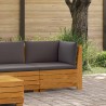 Canapé d'angle de jardin Bois d'Acacia Massif Marron 641976641976