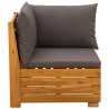 Canapé d'angle de jardin Bois d'Acacia Massif Marron 641976641976