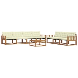 Ensemble de canapés d'extérieur 8 pcs Naturel et Crème 641977641977