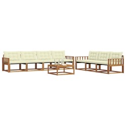 Ensemble de canapés d'extérieur 8 pcs Naturel et Crème 641977641977