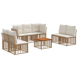 Ensemble de canapés d'extérieur 8 pcs Blanc Naturel et Crème 641978641978