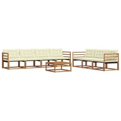 Ensemble de canapés d'extérieur 8 pcs Naturel et Crème 641980641980