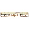 Ensemble de canapés d'extérieur 8 pcs Naturel et Crème 641980641980