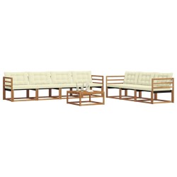 Ensemble de canapés d'extérieur 8 pcs Naturel et Crème 641980641980