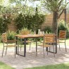 Ensemble de salle à manger pour jardin 5 pcs Gris 641984641984