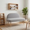 Banc rembourré avec dossier Gris clair 110 x 60 x 76 cm Bouclé 641989641989