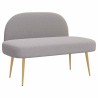 Banc rembourré avec dossier Gris clair 110 x 60 x 76 cm Bouclé 641989641989