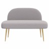 Banc rembourré avec dossier Gris clair 110 x 60 x 76 cm Bouclé 641989641989