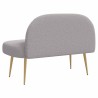Banc rembourré avec dossier Gris clair 110 x 60 x 76 cm Bouclé 641989641989