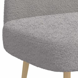 Banc rembourré avec dossier Gris clair 110 x 60 x 76 cm Bouclé 641989641989