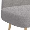 Banc rembourré avec dossier Gris clair 110 x 60 x 76 cm Bouclé 641989641989