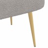 Banc rembourré avec dossier Gris clair 110 x 60 x 76 cm Bouclé 641989641989