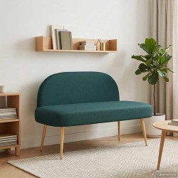 Banc rembourré avec dossier Vert foncé 110 x 60 x 76 cm 641990641990