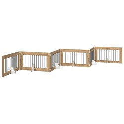 Porte de chien pliable avec supports 6 pcs Chêne artisanal 642000642000