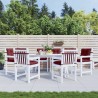 Coussins de chaise dossier bas lot de 6 rouge bordeaux mélangé 642003642003