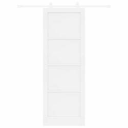 Porte coulissante Blanc 83 x 232 cm Bois de pin massif 642020642020