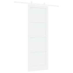 Porte coulissante Blanc 83 x 232 cm Bois de pin massif 642020642020