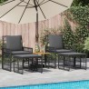 Ensemble de meubles d'extérieur 5 pcs Noir et Gris foncé 642023642023