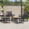 Ensemble de meubles d'extérieur 5 pcs Noir et Gris foncé 642023642023
