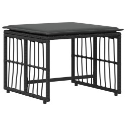 Ensemble de meubles d'extérieur 5 pcs Noir et Gris foncé 642023642023