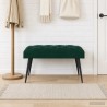 Banc avec capitonnage bouton Vert foncé 80 x 40 x 46 cm Velours 642051642051